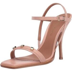 Emporio Armani 4.5" Heel Sandals Rose Pink and Gold X3 P720  Sz Us 7 - EU 37.5